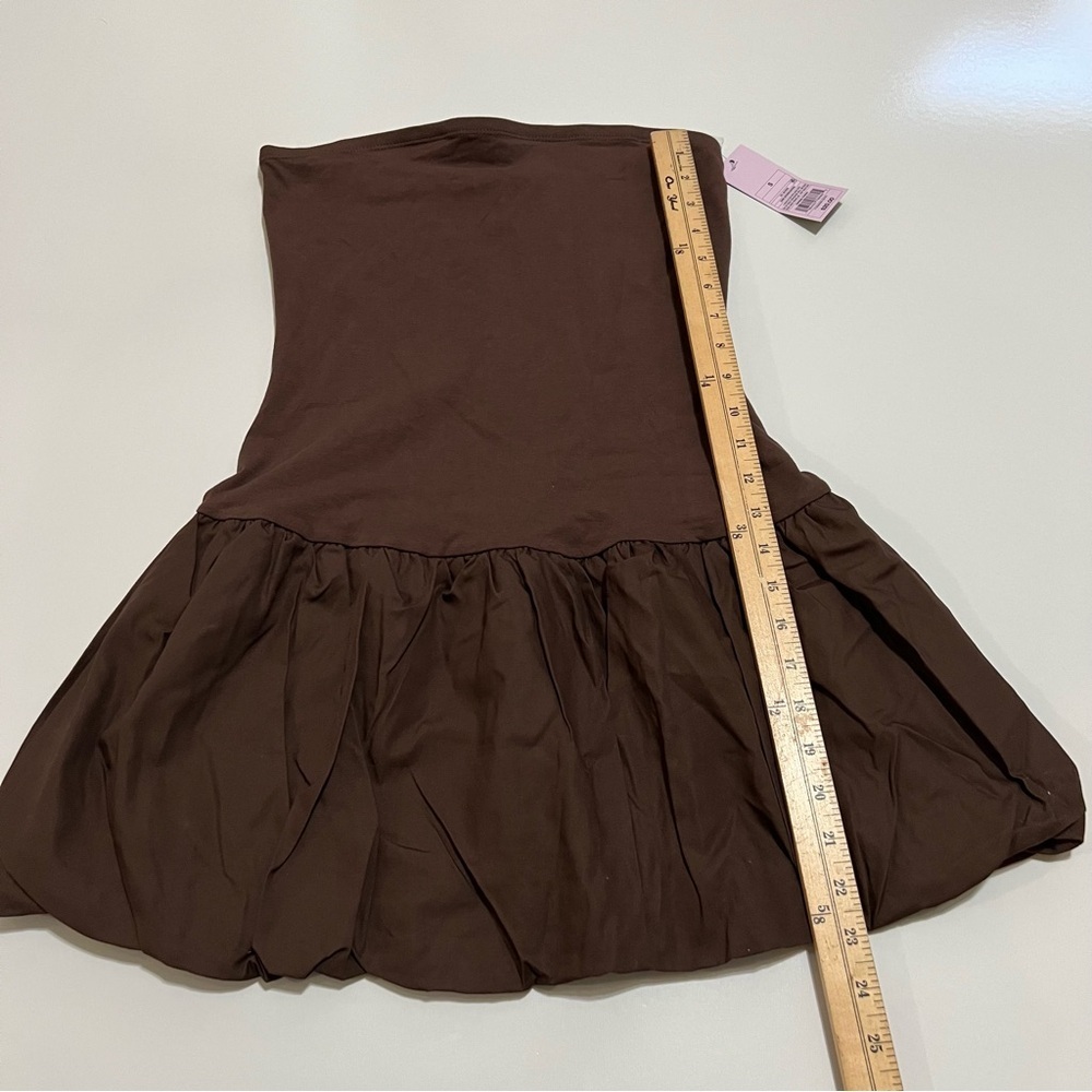❤️3/$15 NWT Wild Fable Women's Mini Babydoll Dress- Dark Brown (S) - Picture 5 of 8